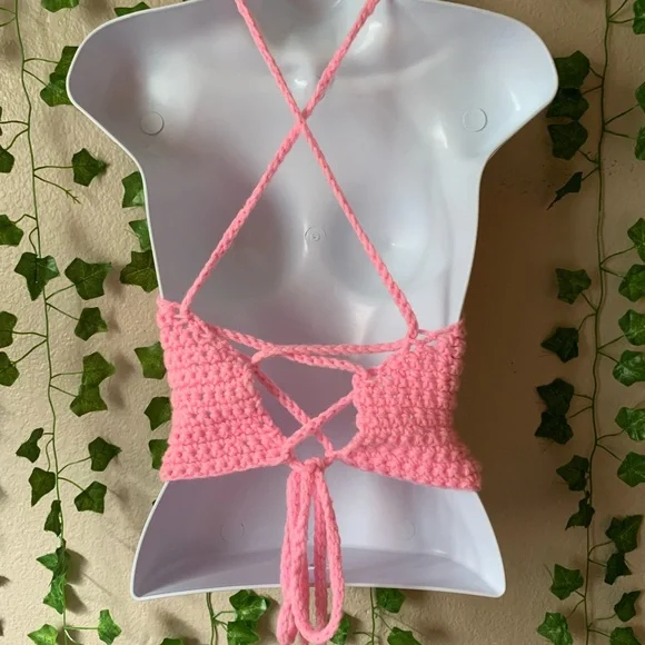 Handmade Crochet Halter Top - Picture 3 of 4